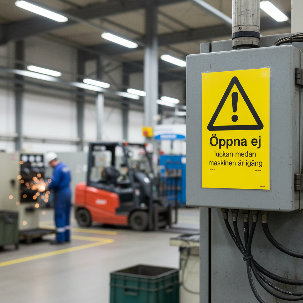 Professional Warning Sign - Open Door Caution for Safety Awareness with Various Mounting Options and Durable Materials