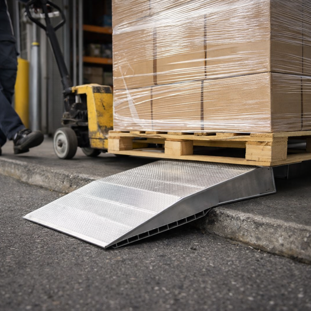 Aluminium Wedge Ramp – 60-170mm Height – 1000kg Capacity – Trolley & Pallet Truck