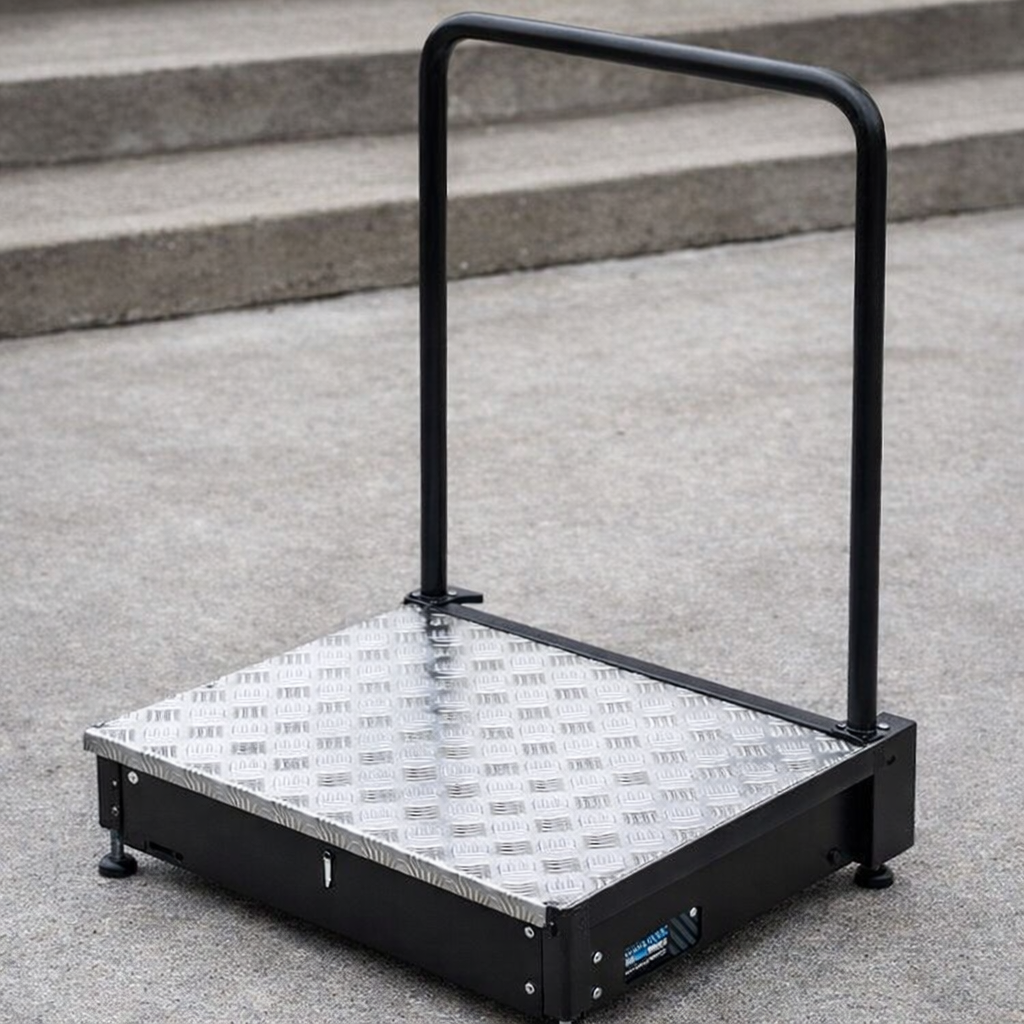 Adjustable Half Step – Black – 400kg Capacity – Mobility Aid