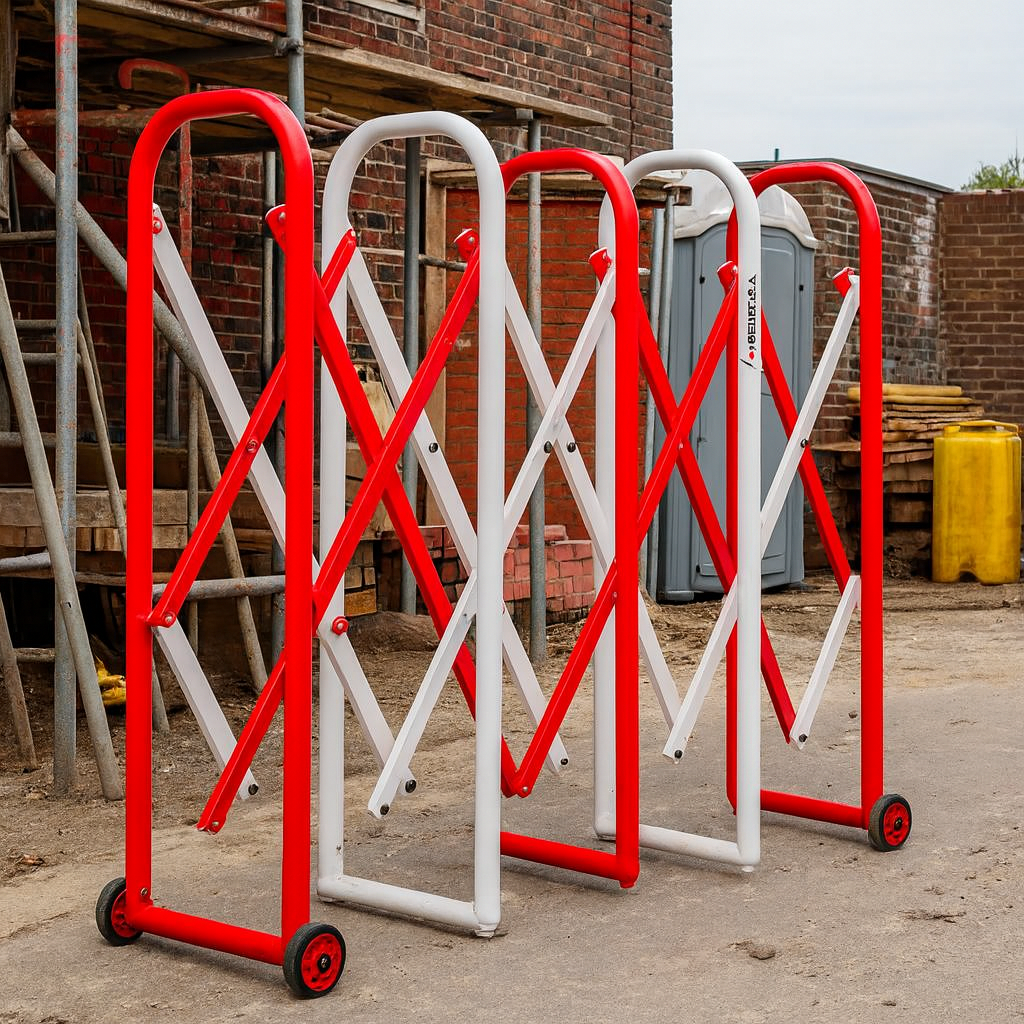 Armorgard InstaGate IG4 – 4 ft Collapsible Safety Barrier • High-Visibility Red/White 1