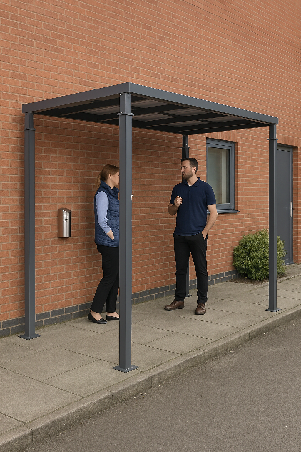 Bedford Open-Sided Cycle & Smoking Shelter 3