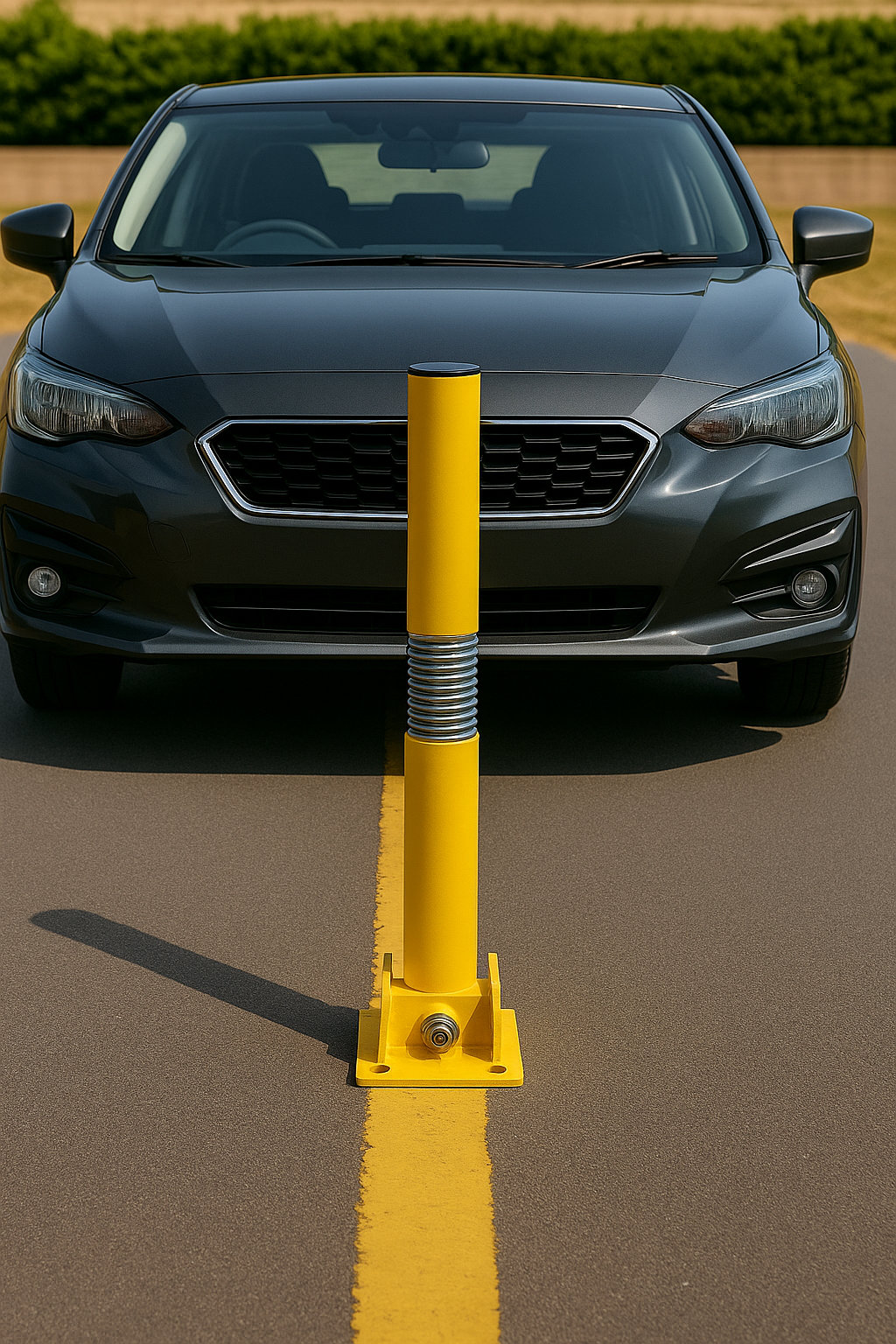 Bendy Flexible Fold Down Parking Post (Yellow) 2