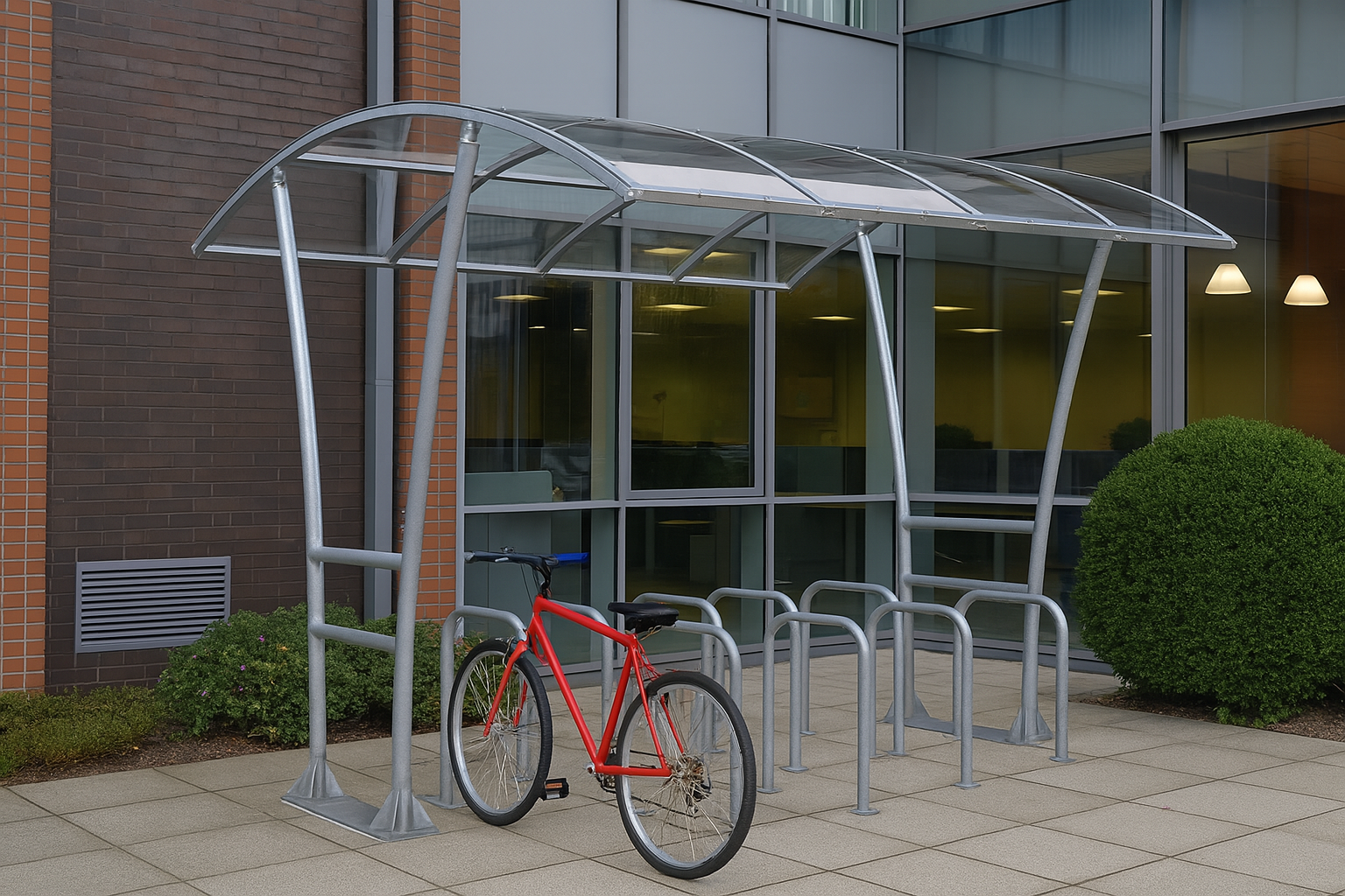 Bowerham Double-Sided Cycle Shelter – High-Capacity Galvanised Steel with UV 1