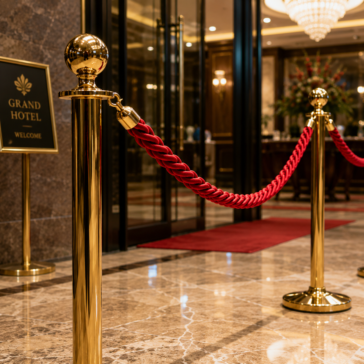 Braided Barrier Rope with Snap-Ends for Crowd Control