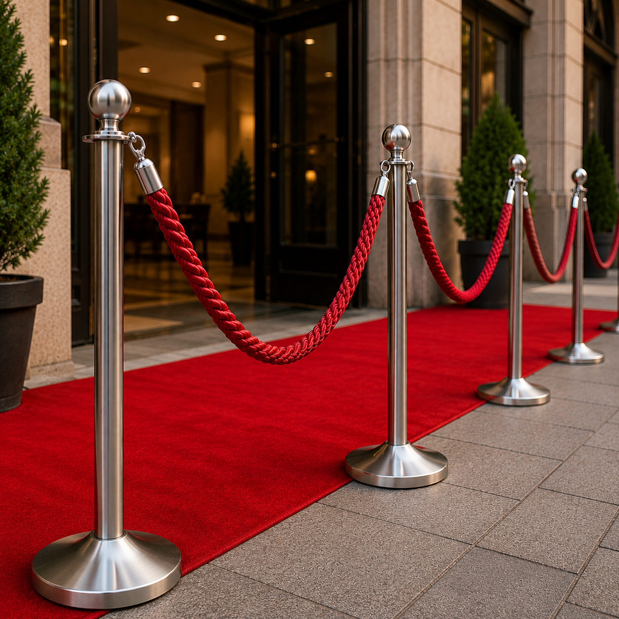 Braided Barrier Rope with Snap-Ends for Crowd Control