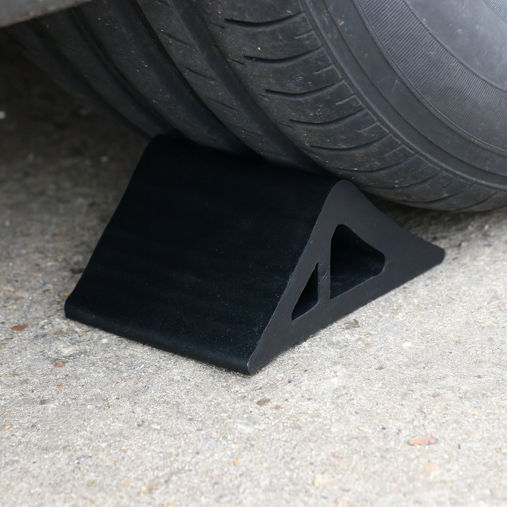 Lightweight High-Grip Wheel Chock – 1000mm (L) x 157mm (W) x 72mm (H) – Durable Stopper for Cars, Trailers & Small Vehicles