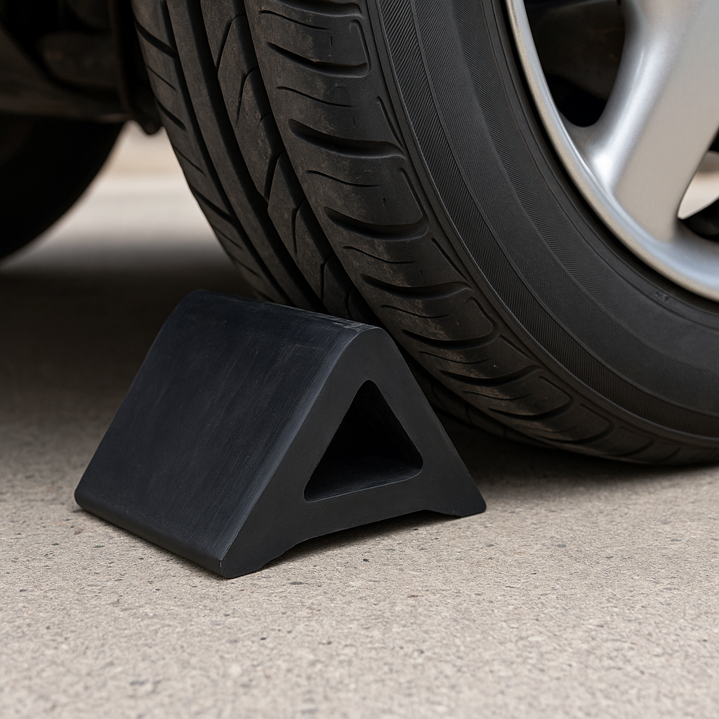 Lightweight High-Grip Wheel Chock – 1000mm (L) x 157mm (W) x 72mm (H) – Durable Stopper for Cars, Trailers & Small Vehicles