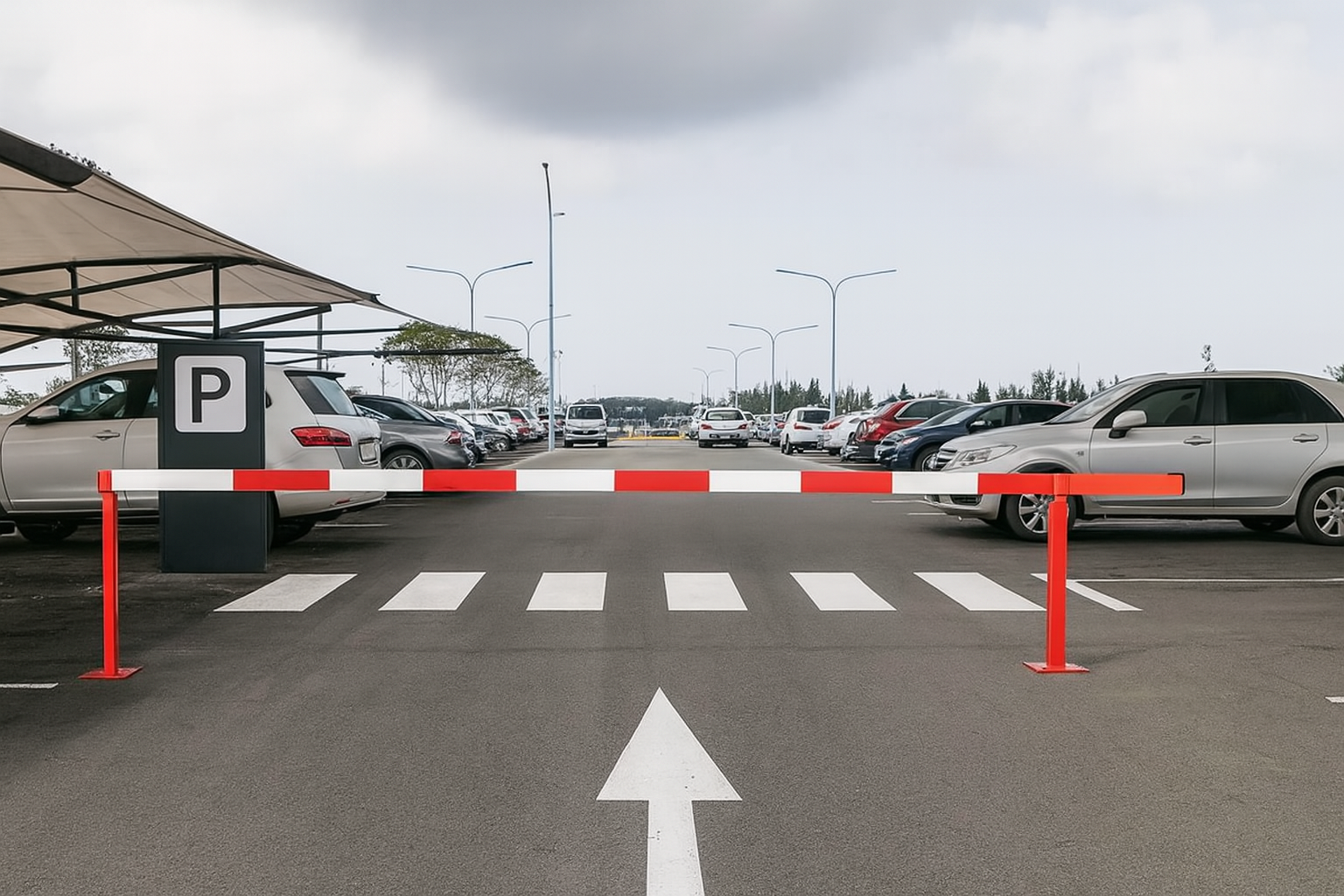 Compact Boom Barrier with Gas Damper & Swing Strut 1