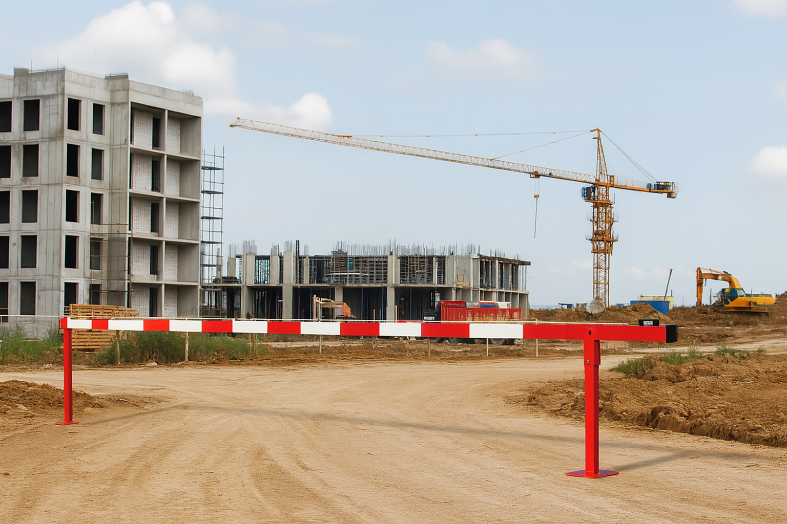 Compact Boom Barrier with Gas Damper & Swing Strut 2