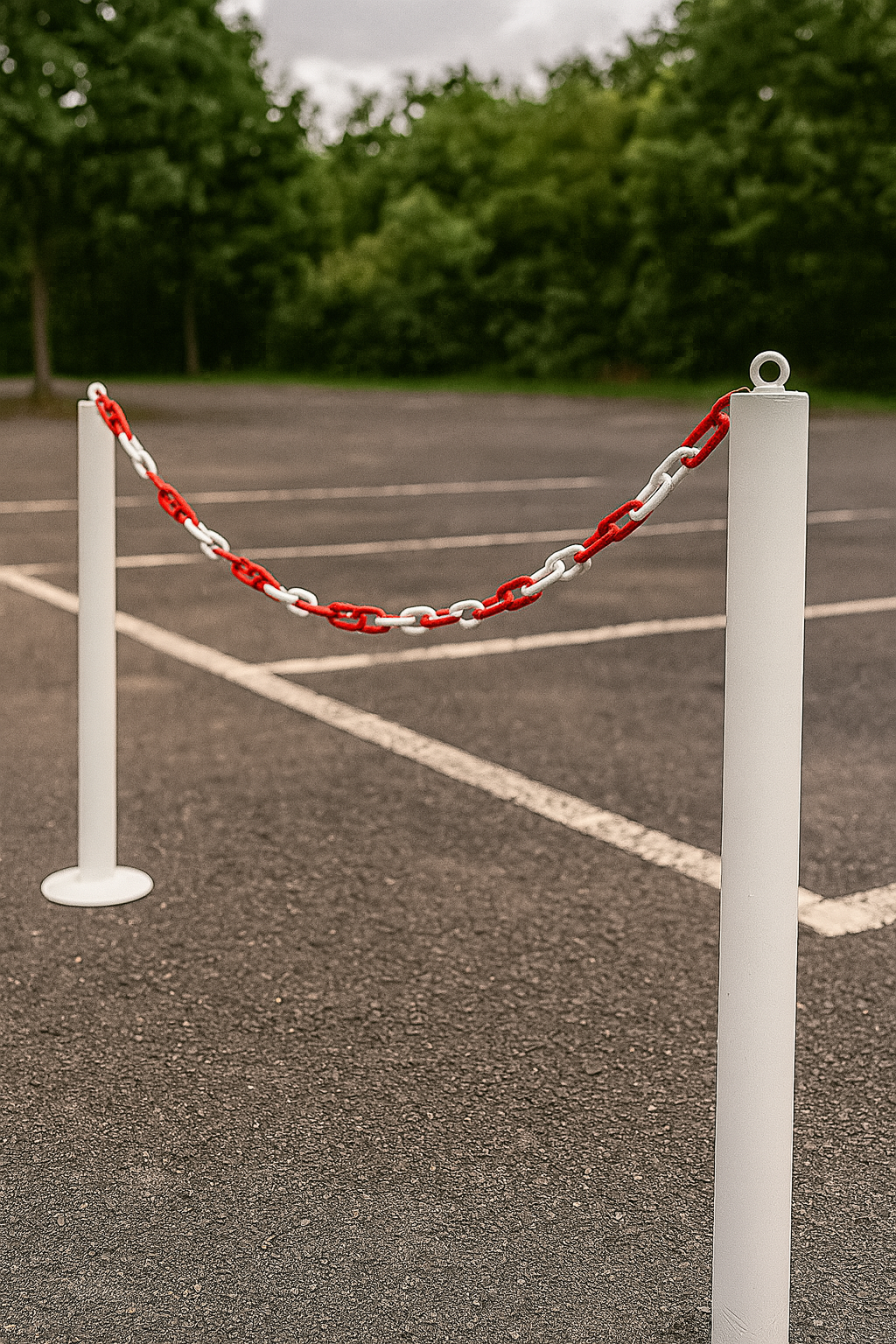 Durable Red and White Plastic Chain 1