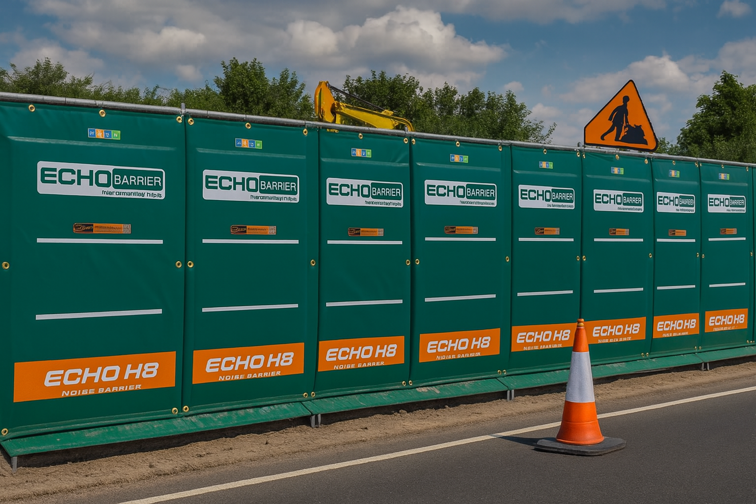 H8 Echo Acoustic Barrier – 3.5m x 2m | Extra-Wide, Lightweight, Fire-Resistant Noise Control Panel 1