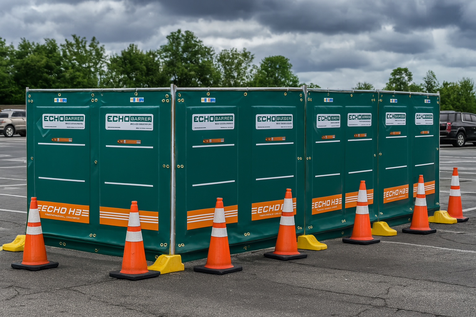 H8 Echo Acoustic Barrier – 3.5m x 2m | Extra-Wide, Lightweight, Fire-Resistant Noise Control Panel 2