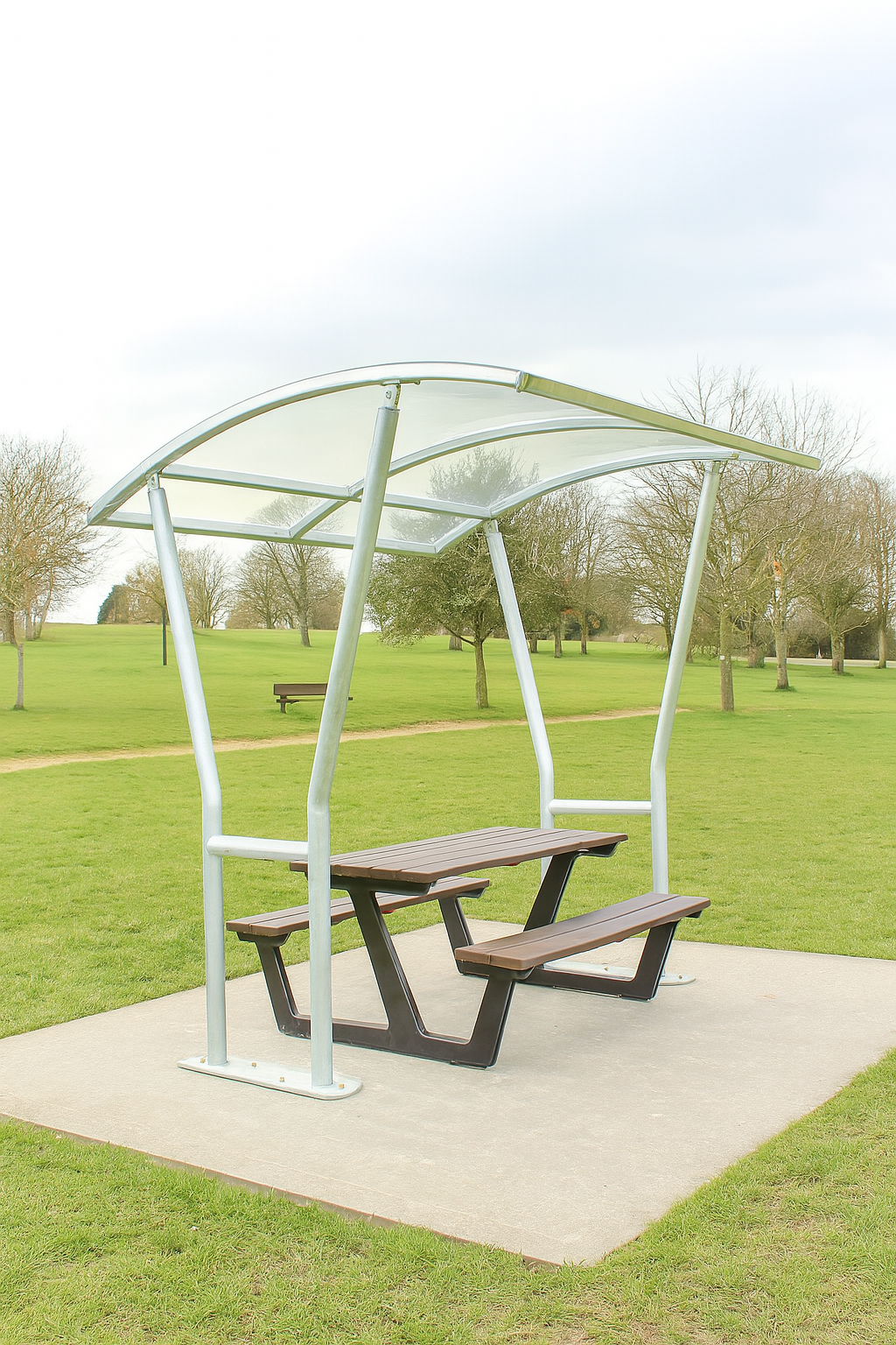 Harbledown Cycle Shelter – Galvanised Steel Frame with Clear UV 2