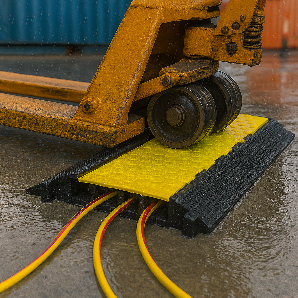 Heavy-Duty 5 Channel Cable Protector Ramp 2