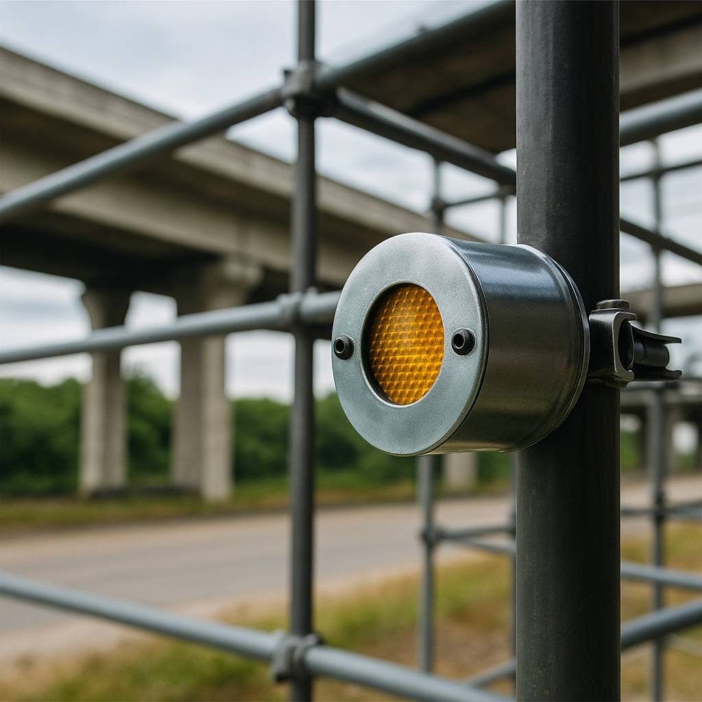 Heavy-Duty Battery-Powered Scaffold Light with Amber Flash 1