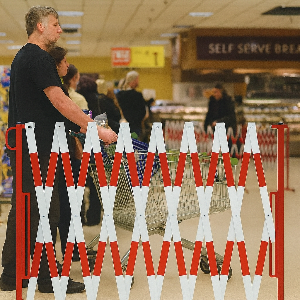 Heavy-Duty Extendable Trellis Safety Barrier 2