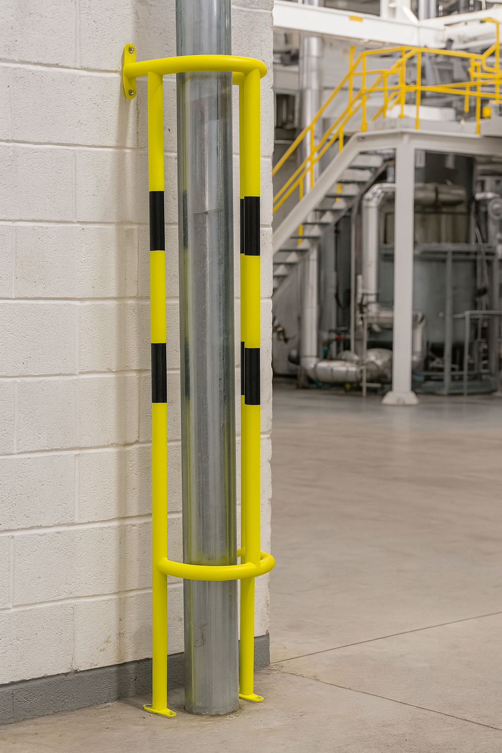 Heavy-Duty Floor & Wall Mounted Pipe Protector 1