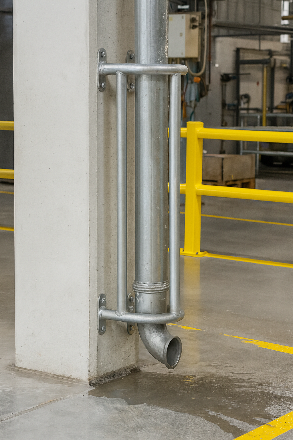 Heavy-Duty Floor & Wall Mounted Pipe Protector 2