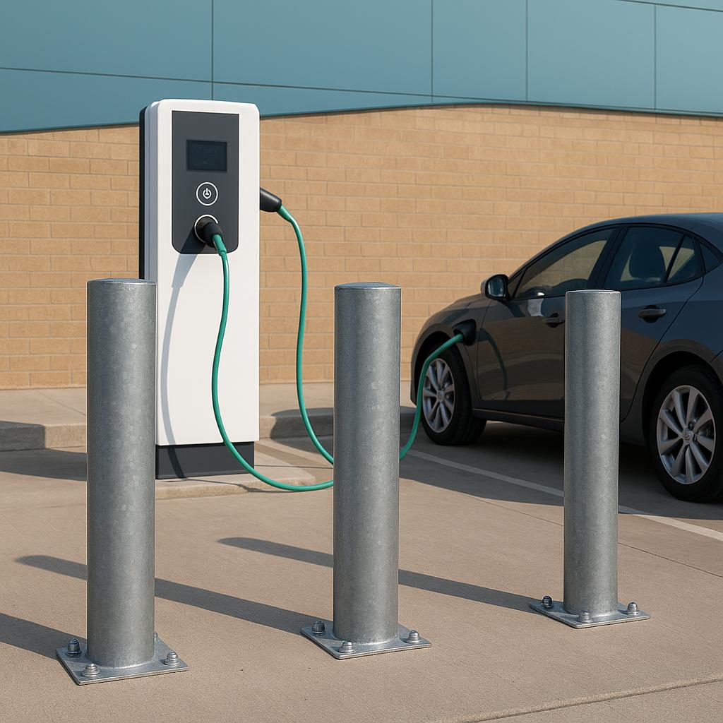 Heavy-Duty Galvanised Steel Bollard 1