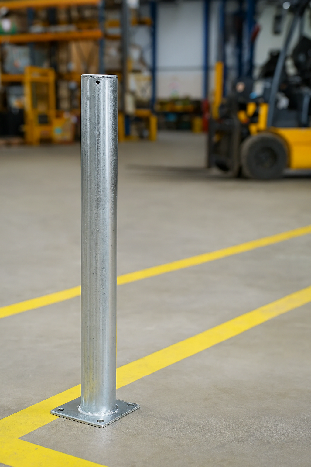 Heavy-Duty Plain Round Steel Bollard (48mm–219mm) 1