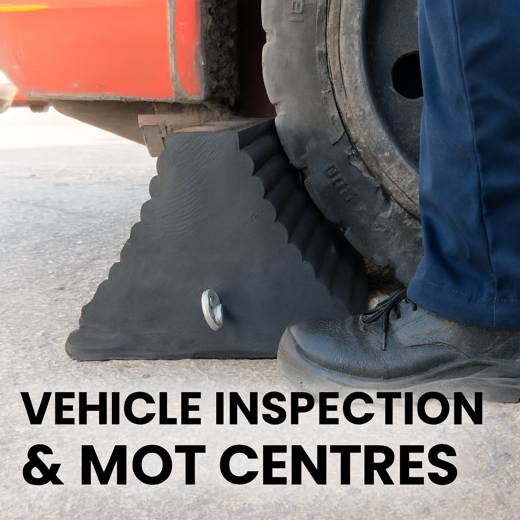 Heavy-Duty Pyramid Rubber Wheel Chock for HGVs, Trucks & Trailers 2