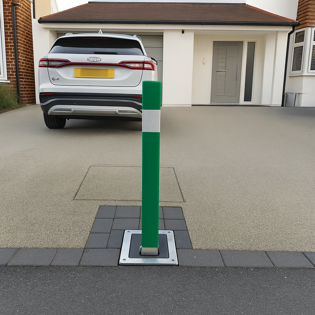 Heavy-Duty Removable Green Security Post 4
