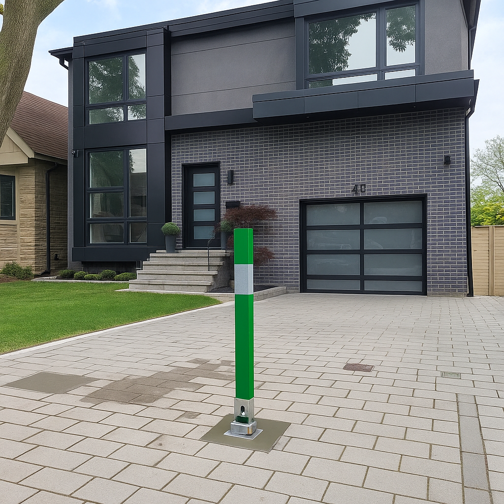 Heavy-Duty Removable Green Security Post 5