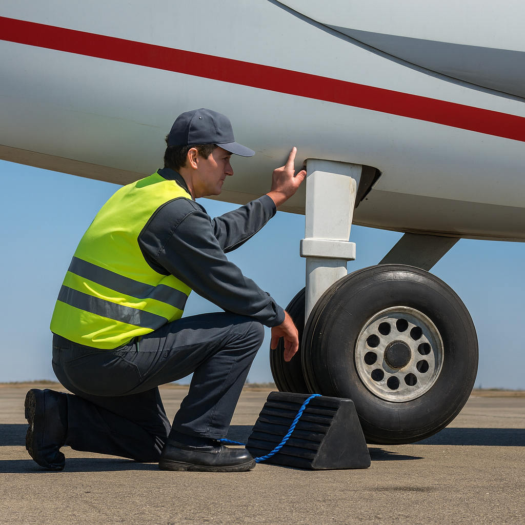 Heavy-Duty Rubber Aircraft Wheel Chock 2