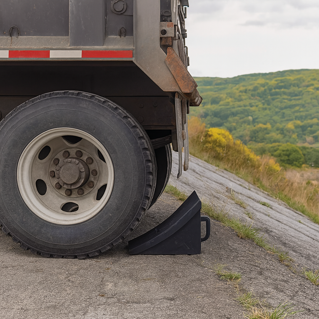 Heavy-Duty Rubber Truck Wheel Chock 1