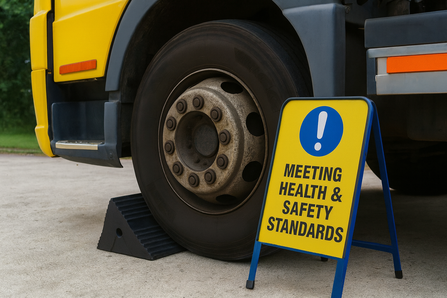 Heavy-Duty Rubber Wheel Chock for Trucks 2