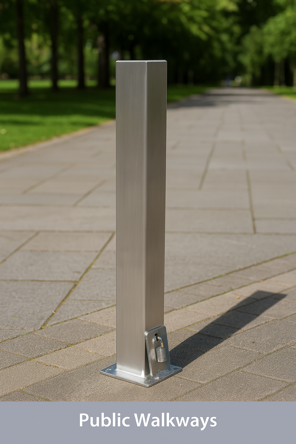 Heavy-Duty Stainless Steel Removable Security Parking Post 2