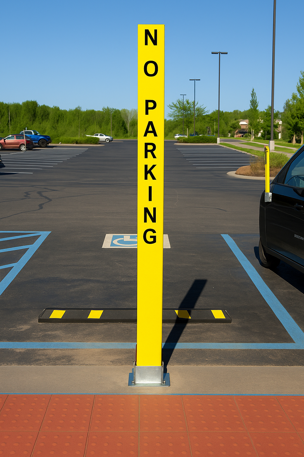 Heavy Duty Yellow Removable Security Post 2