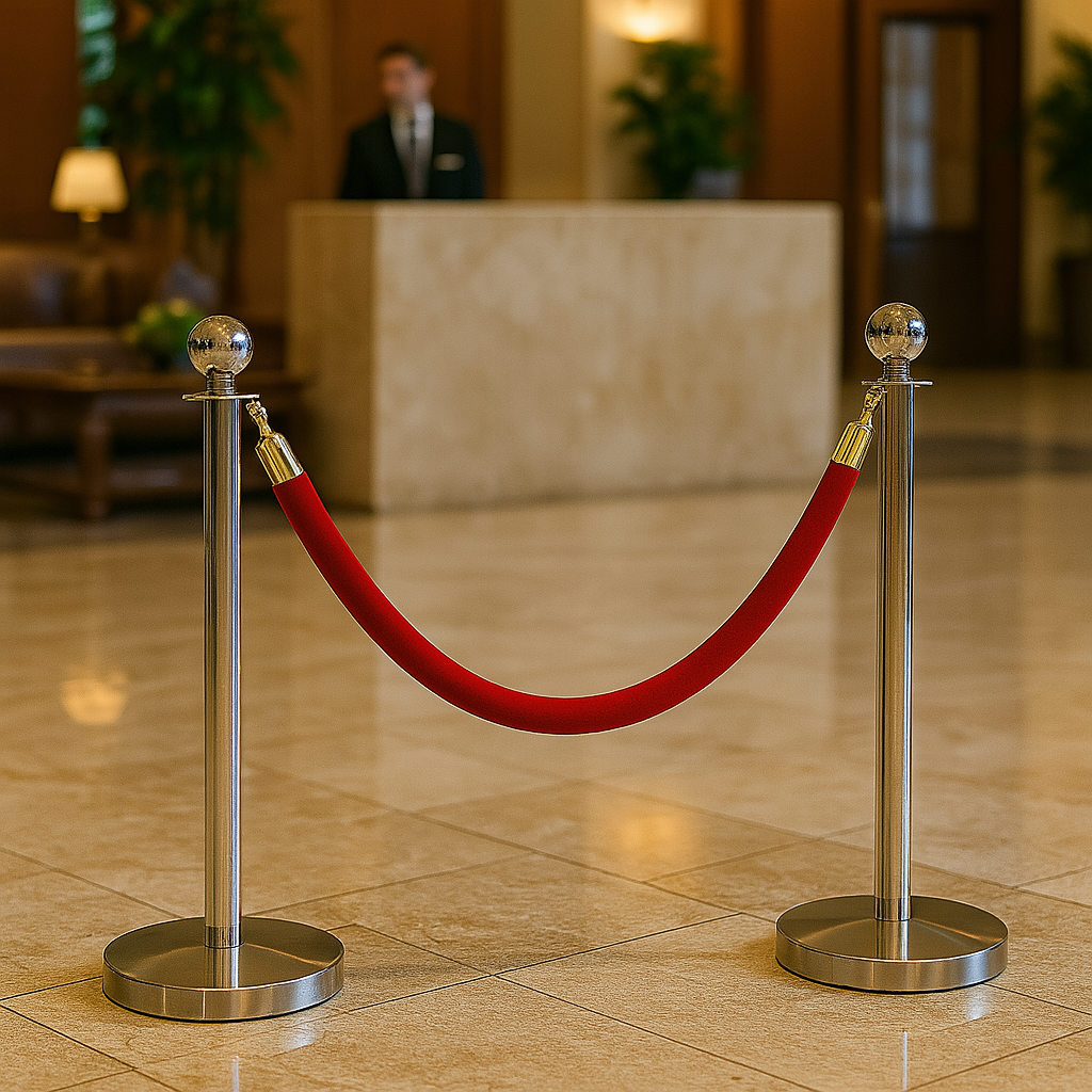 Here’s a high-converting and SEO-optimized version of the product title and description for the Queue Control Velvet Rope Barrier 1
