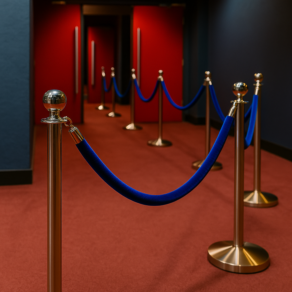 Here’s a high-converting and SEO-optimized version of the product title and description for the Queue Control Velvet Rope Barrier 4