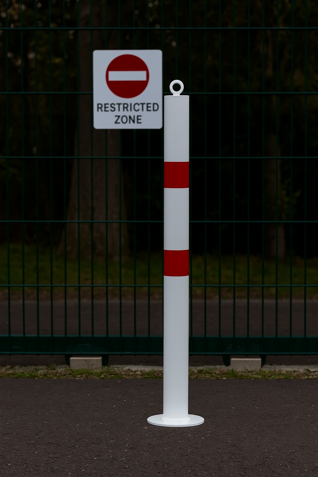High-Visibility 76mm Steel Bollard 1