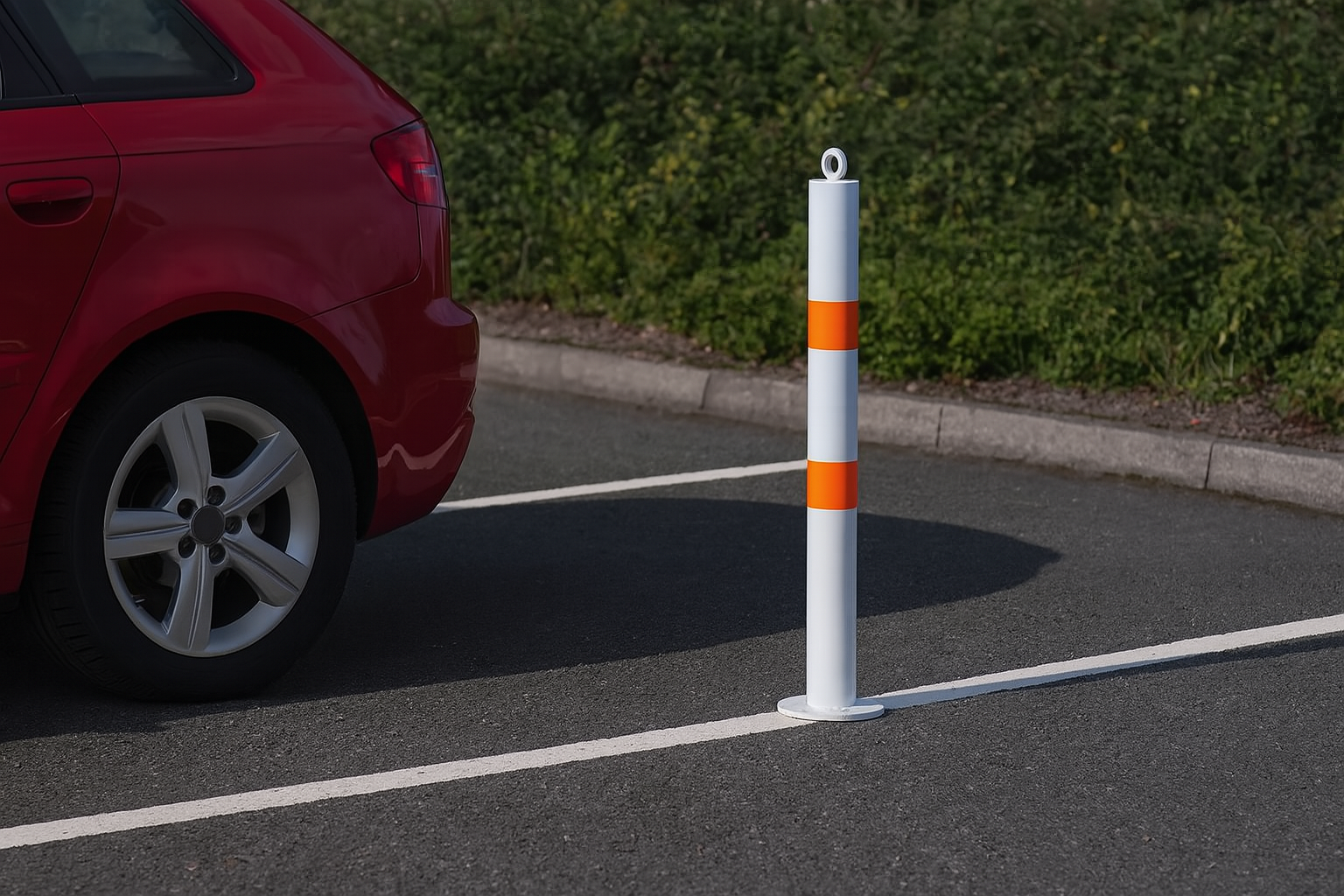 High-Visibility 76mm Steel Safety Bollard 1