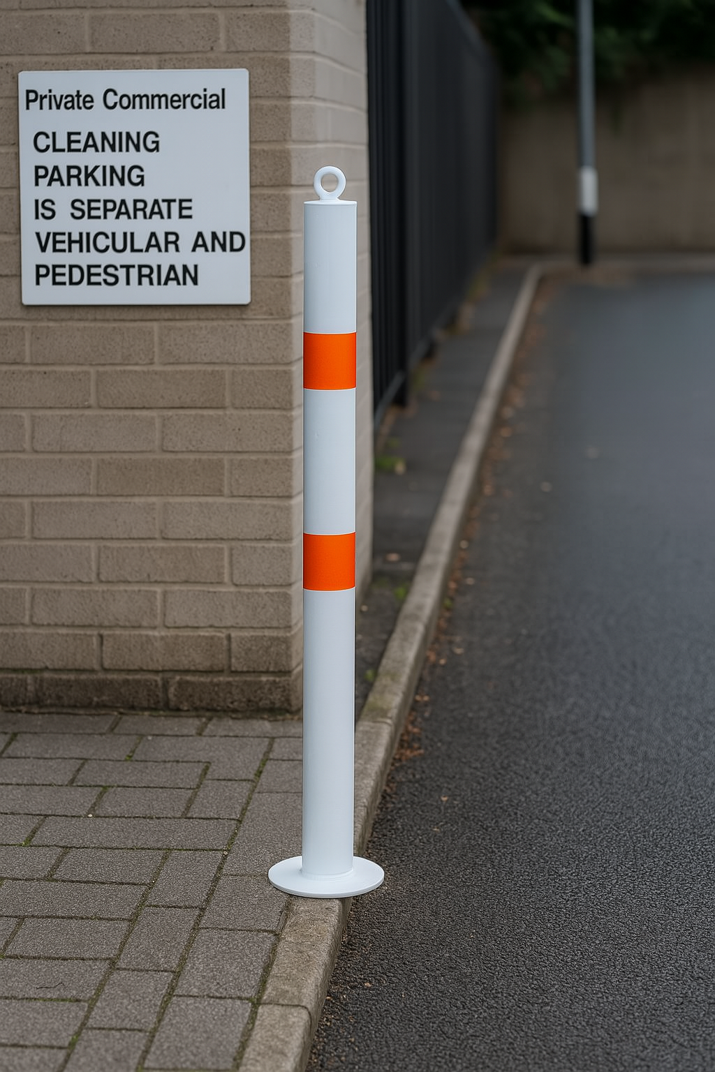 High-Visibility 76mm Steel Safety Bollard 2