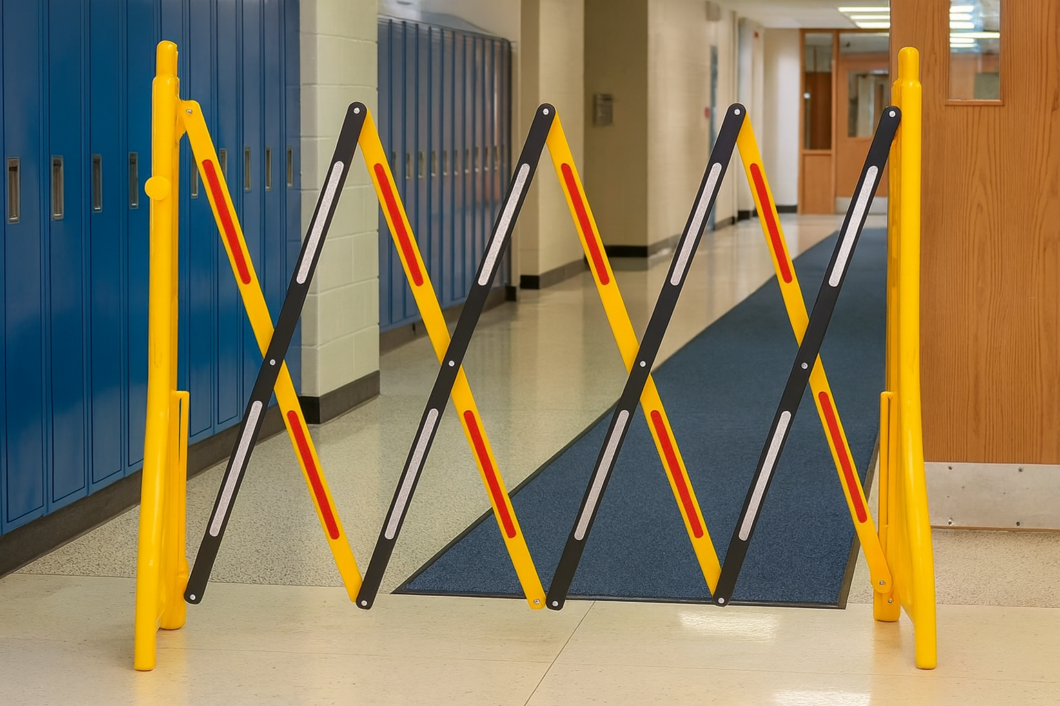 High-Visibility Expandable Plastic Safety Barrier 1