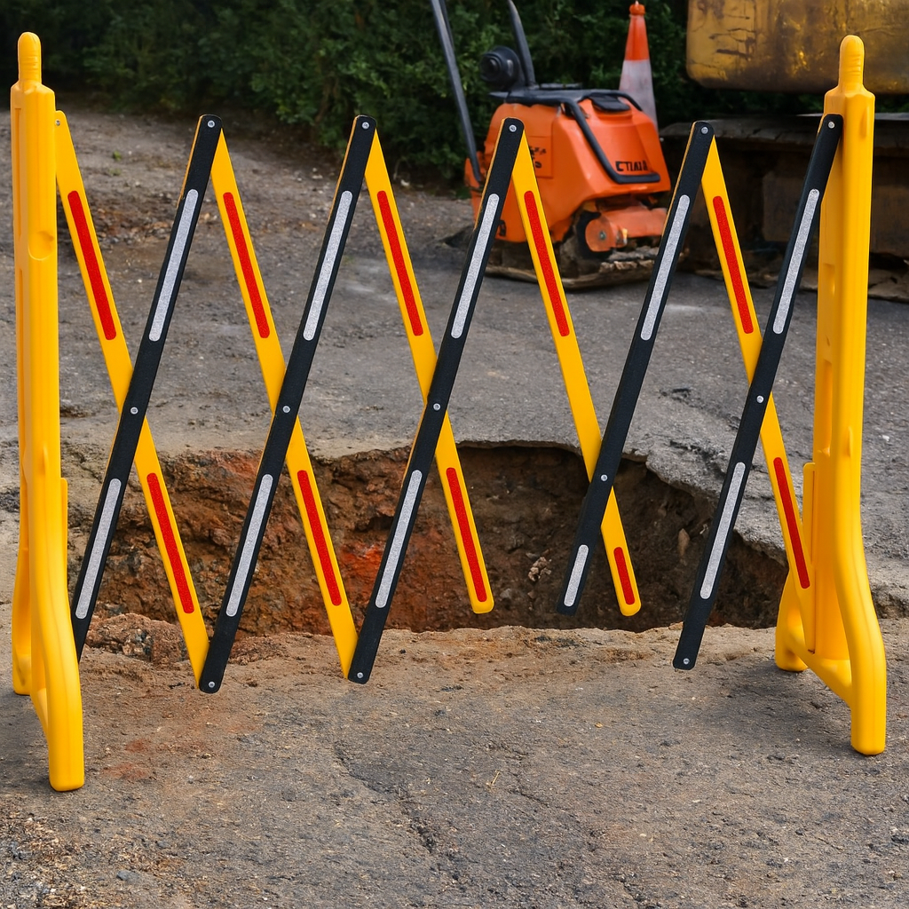 High-Visibility Expandable Plastic Safety Barrier 2