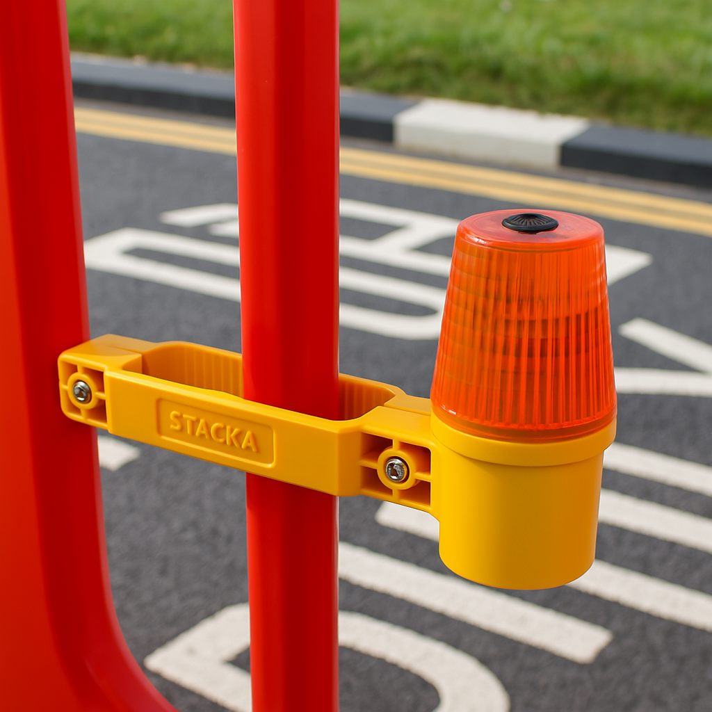 High-Visibility LED Safety Lamp for Stacka Barriers 2
