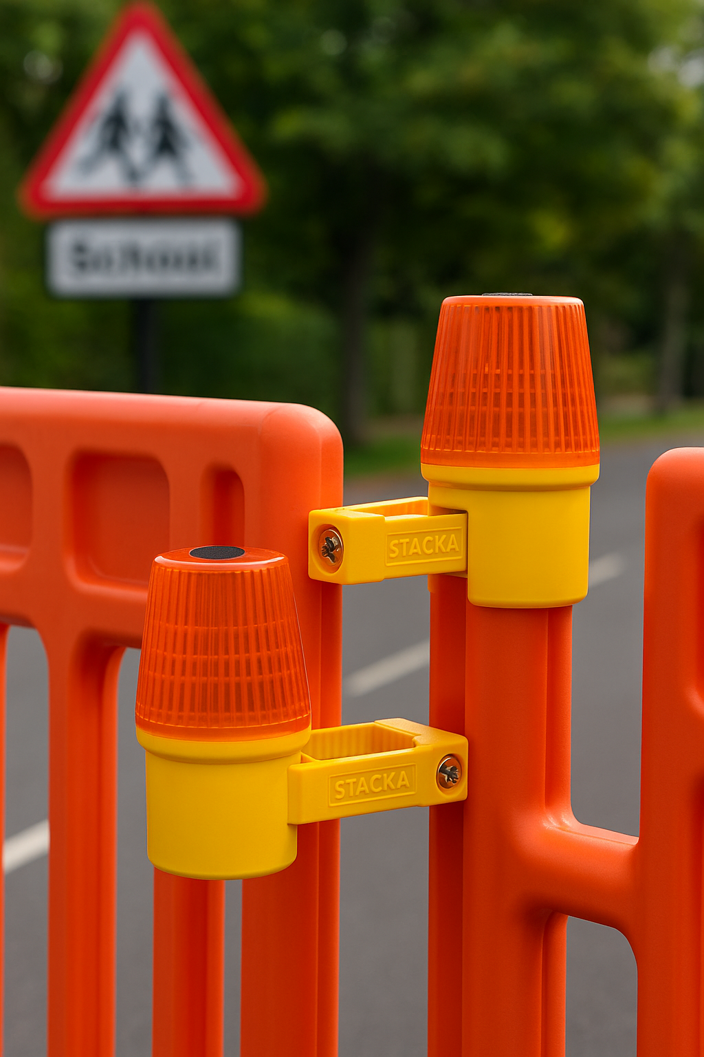 High-Visibility LED Safety Lamp for Stacka Barriers 3