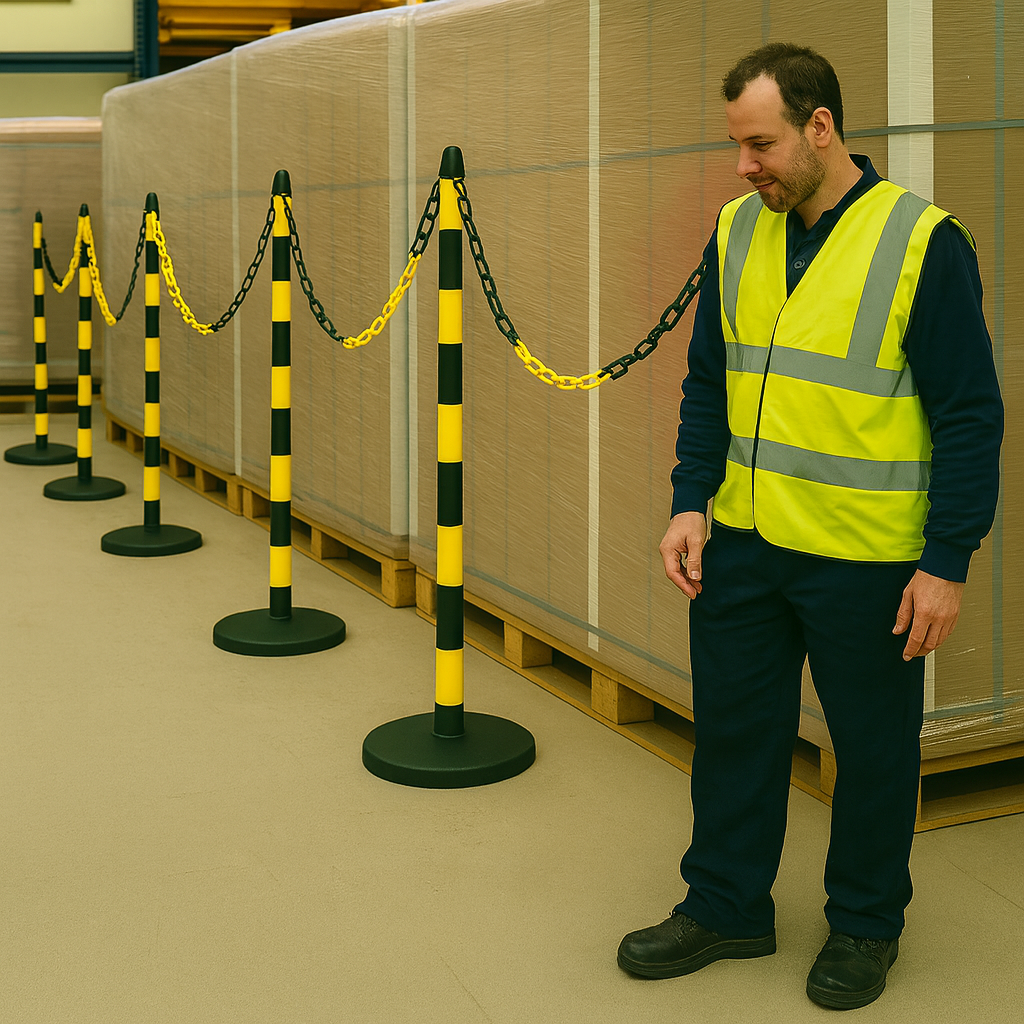 High-Visibility Yellow & Black Chain Barrier Kit 2