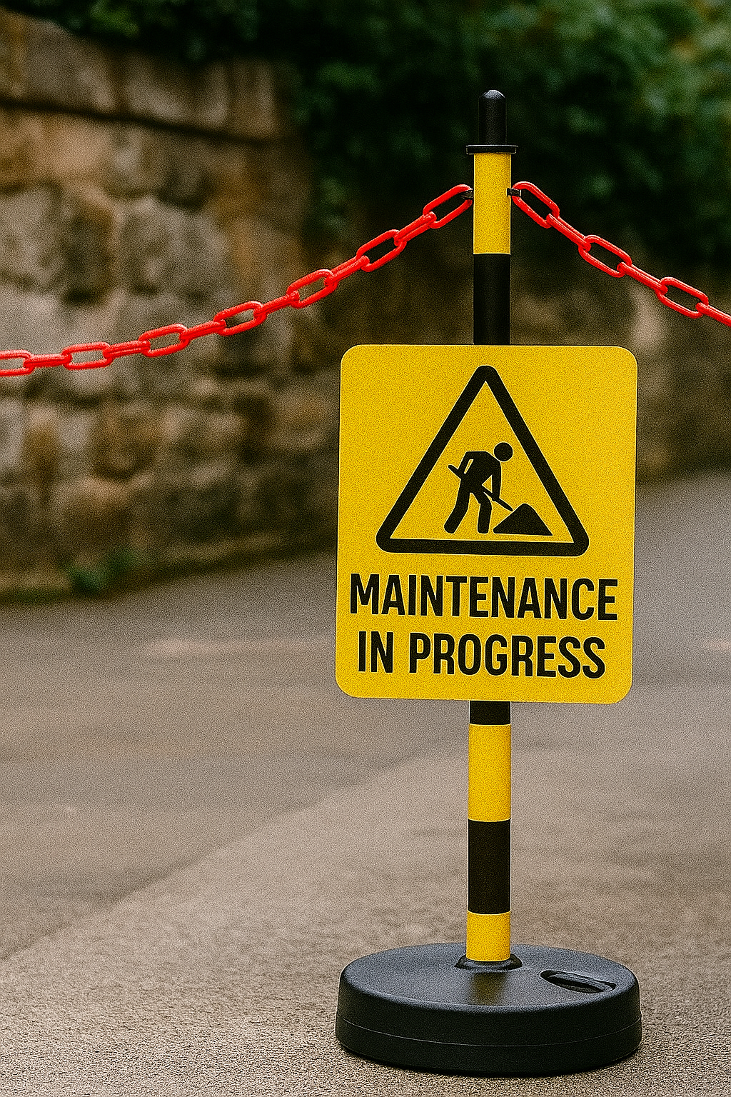 High-Visibility Yellow & Black Chain Post 2