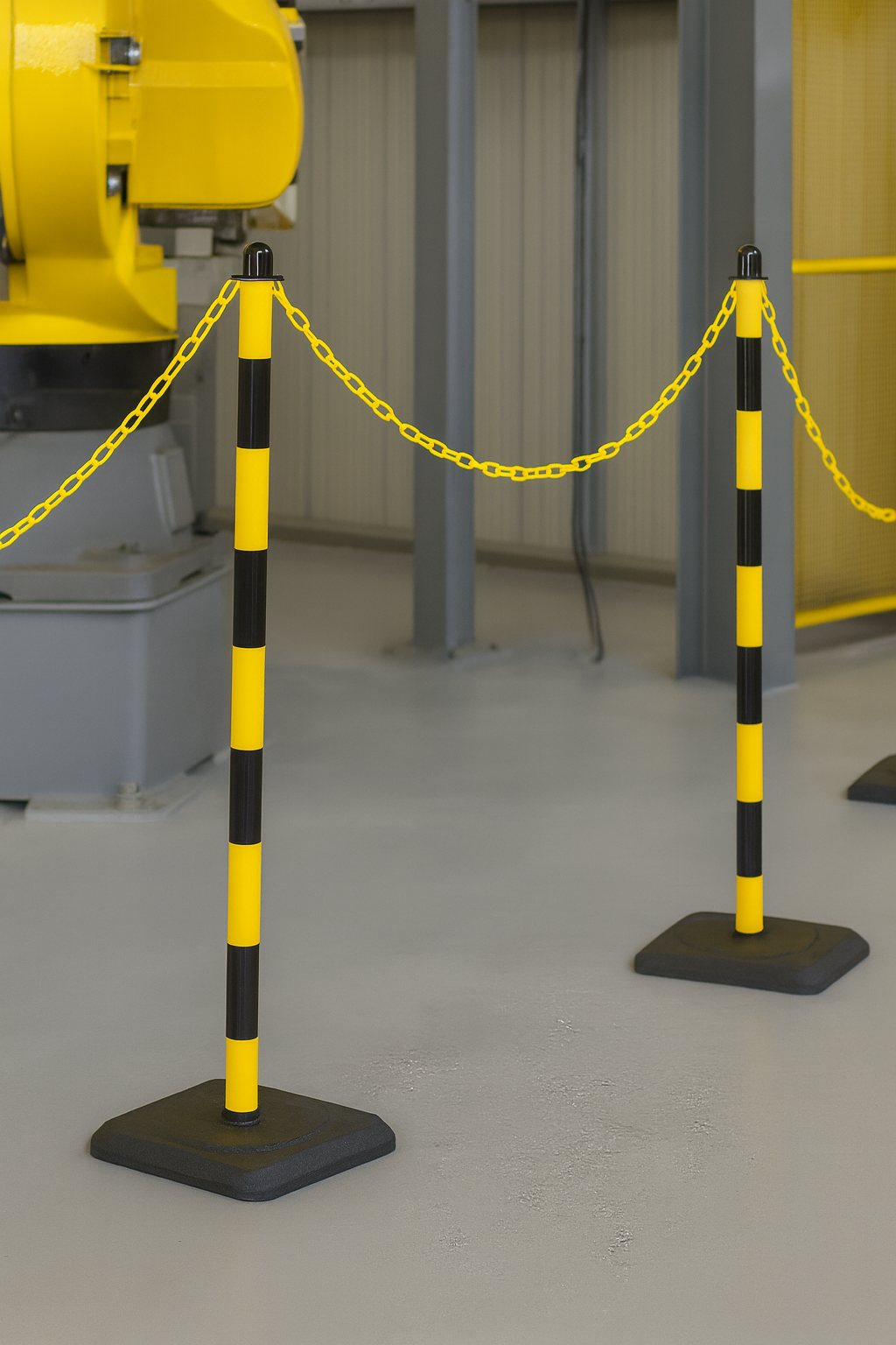 High-Visibility Yellow & Black Chain Post 3