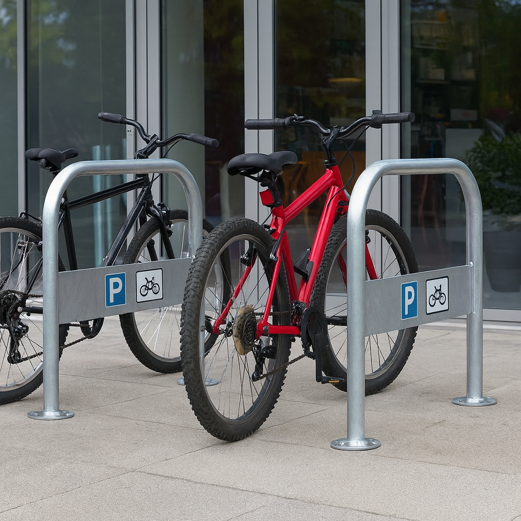 Hillform 48mm Steel Cycle Stand with Integrated Sign 1