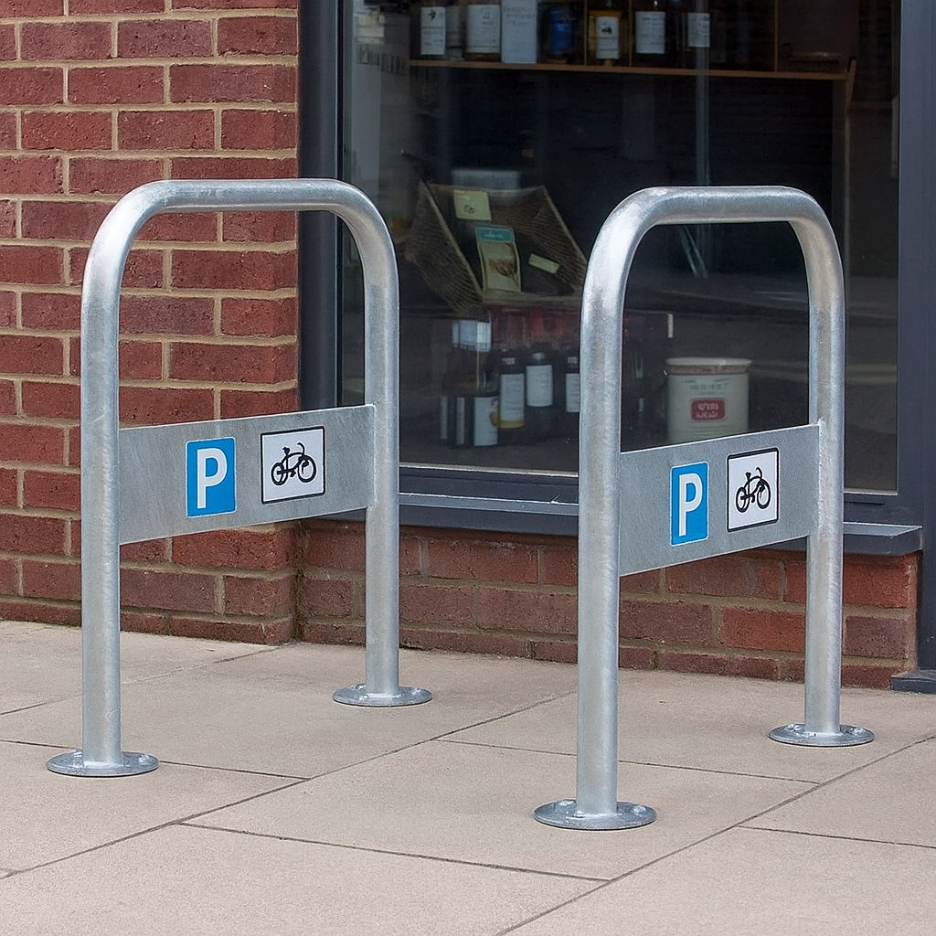Hillform 48mm Steel Cycle Stand with Integrated Sign 2