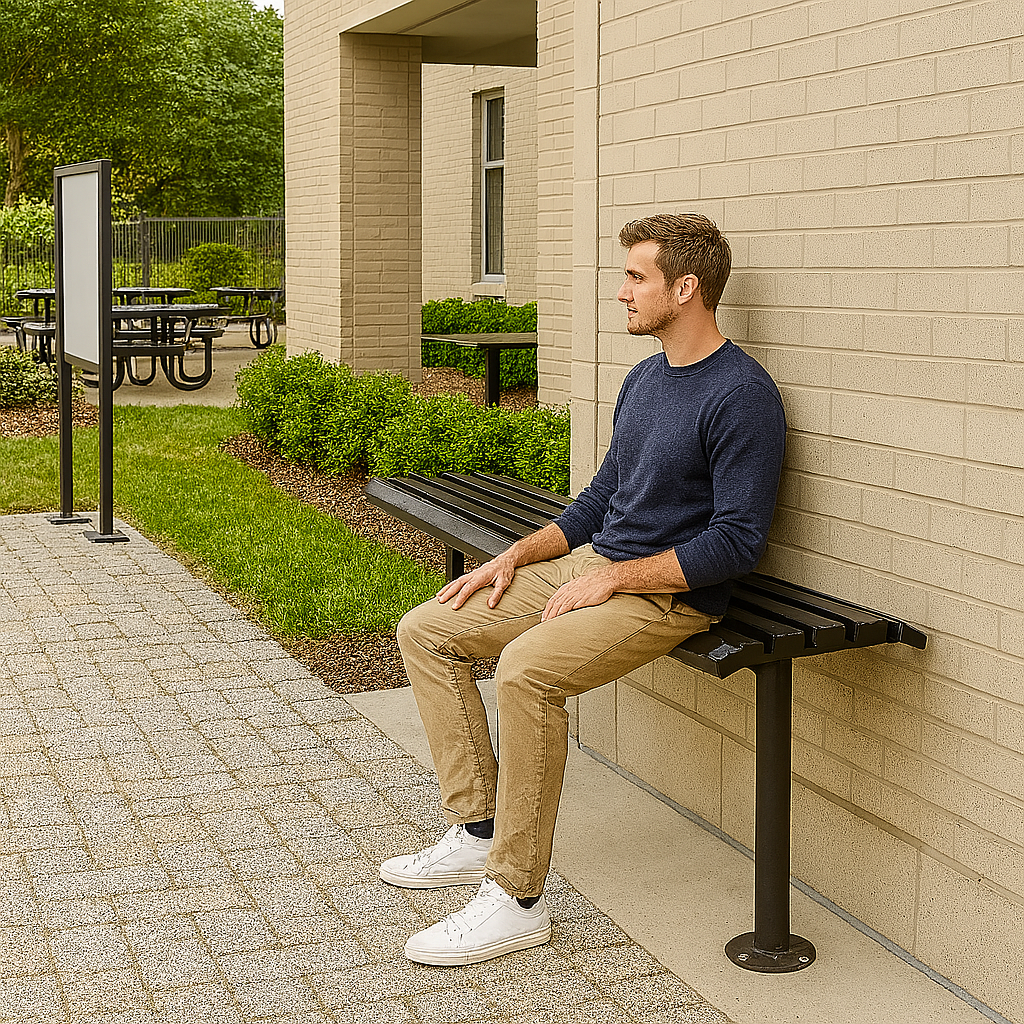 Metrosiq Wall-Mounted Perch Bench 2