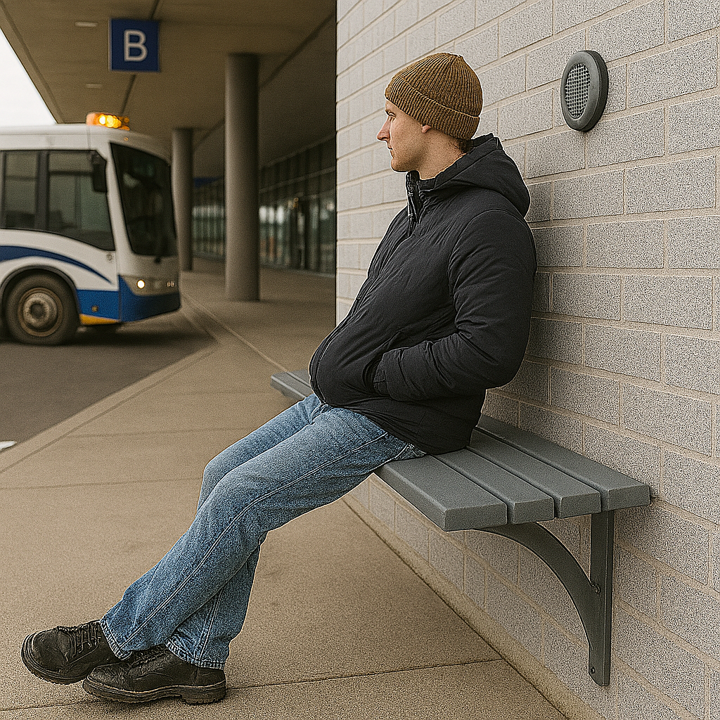 Metrosiq Wall Mounted Leaning Bench – Durable Steel, 1000mm & 1800mm Options 1