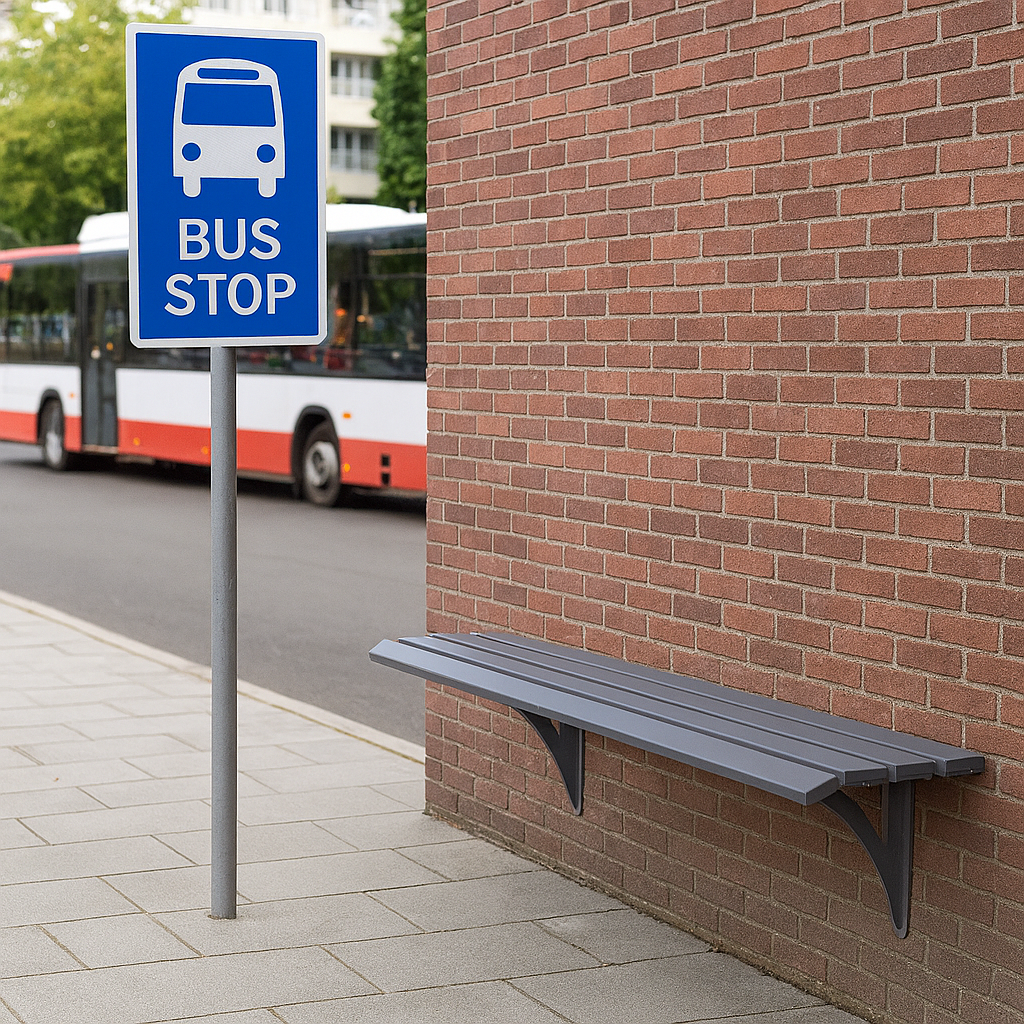 Metrosiq Wall Mounted Leaning Bench – Durable Steel, 1000mm & 1800mm Options 2