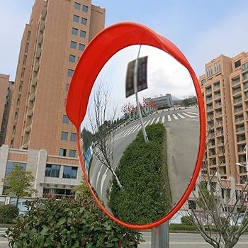 Outdoor Convex Traffic Mirror with Hood 2
